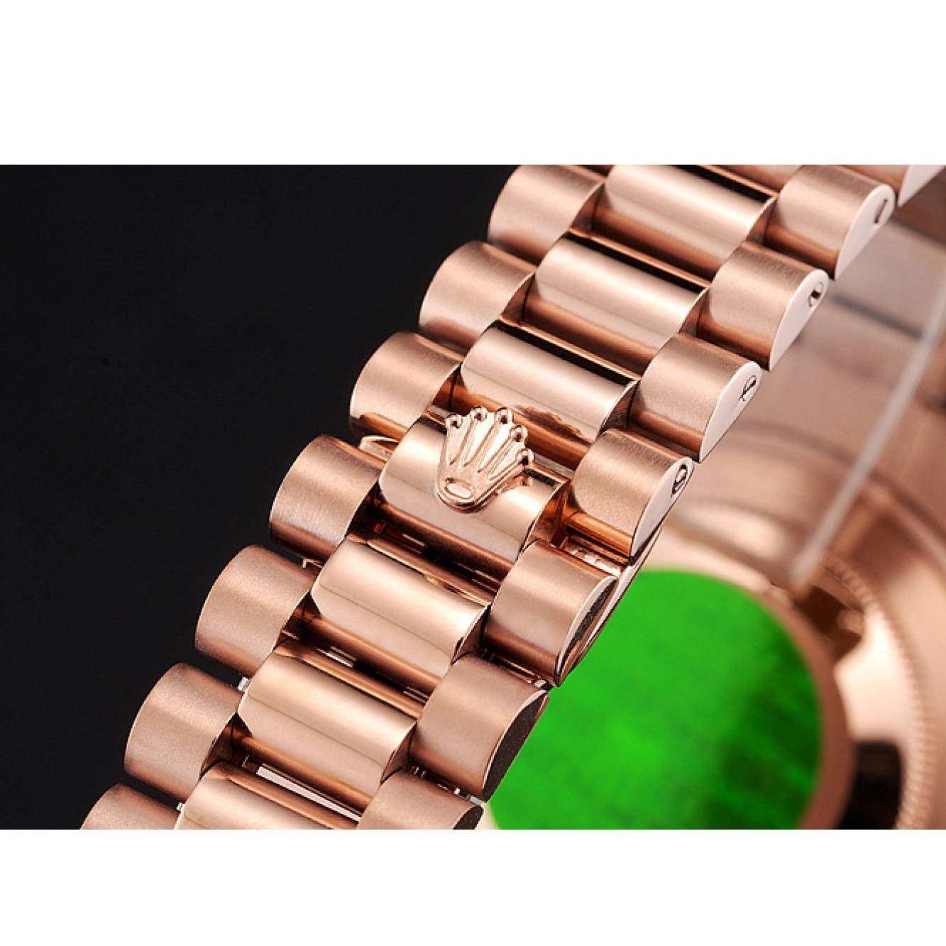 MiroTime 0710 Swiss Rolex Day Date 40 Rose Gold Etched Dial Rose Gold Case And Bracelet